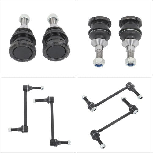 Solid Spare For Mercedes-Benz GL450 ML350 6 pcs Front Upper Control Arm w/ Ball Joint Kit