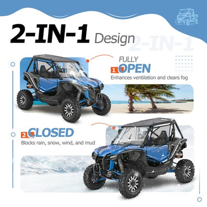 Solid Spare 2-IN-1 Coated Windshield Flip Scratch Resistant For Honda Talon 1000X1000R 2019+