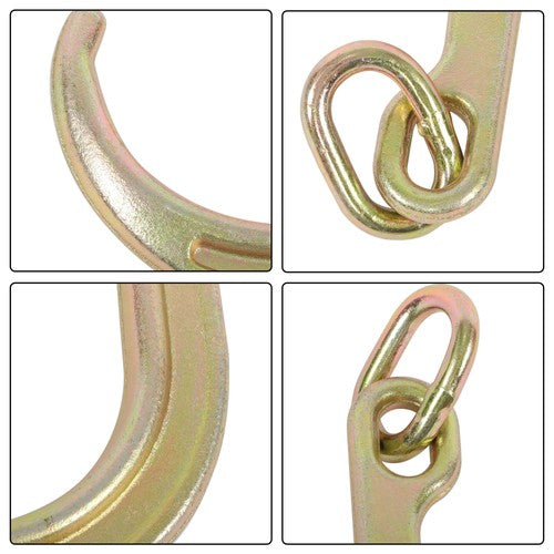 Solid Spare 15 Inch J Hook 5400 lbs G70 Roll Back Clevis for Tow Chain Truck and Trailer