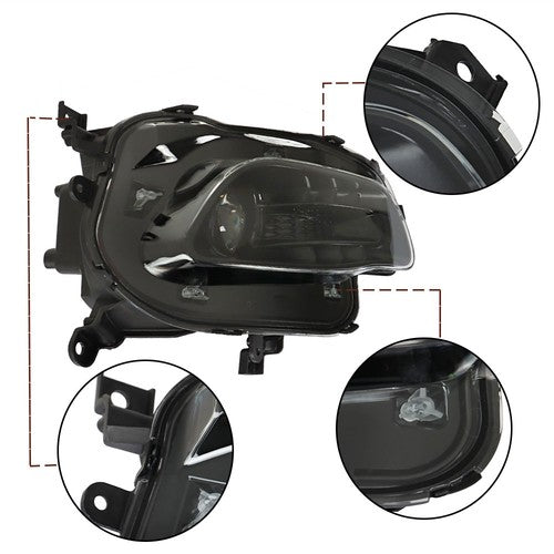 Solid Spare Fit For Jeep Cherokee 2014-2018 Headlight Projector Right/RH Halogen Replacement