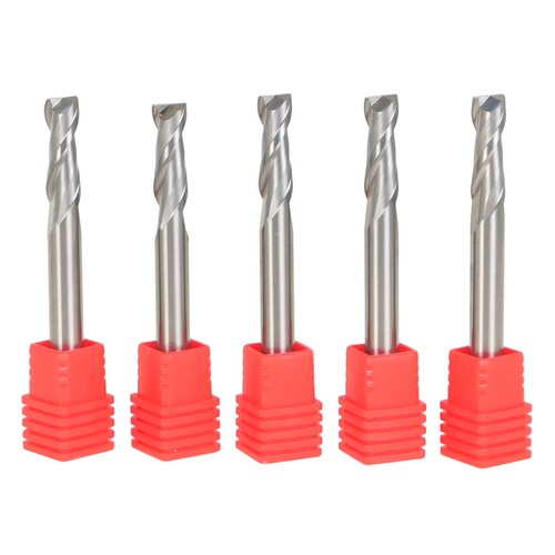 Solid Spare 5 PCS 1/4" 2 Flute New Carbide End Mill 3/4" LOC 2-1/2" Overall Length