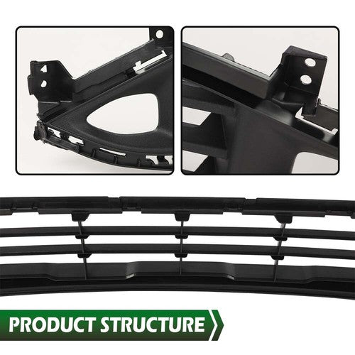 Solid Spare Fit For 21-22 Nissan Rogue Front Bumper Lower Grille Grill Black 62254-6RR0A