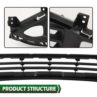 Solid Spare Fit For 21-22 Nissan Rogue Front Bumper Lower Grille Grill Black 62254-6RR0A