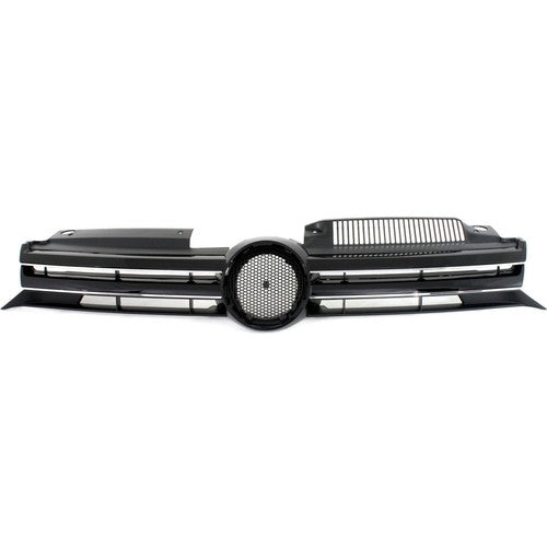 For 2010 2011-2014 VW Volkswagen Golf MK6 GTI Jetta Sportwagen Upper Black Grill