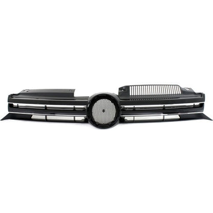 For 2010 2011-2014 VW Volkswagen Golf MK6 GTI Jetta Sportwagen Upper Black Grill