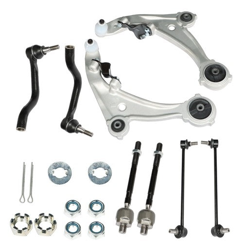 Solid Spare 8pc Front Control Arms Kit + Tie Rod For 2007-2013 Nissan Altima K620196 New