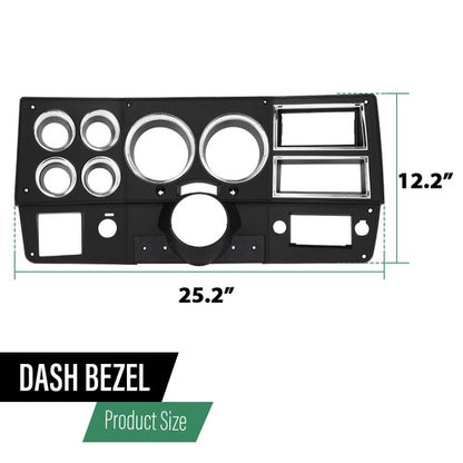 Solid Spare Fit For 1984-1987 Chevrolet GMC Truck Gauge Instrument Dash Bezel Trim With A/C