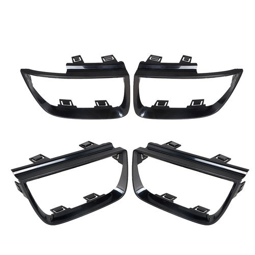 Solid Spare Set Of 4 Fit For Chevy Camaro Series 2010 - 2013 Tail Light Bezel Covers Black