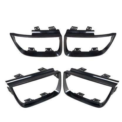 Solid Spare Set Of 4 Fit For Chevy Camaro Series 2010 - 2013 Tail Light Bezel Covers Black