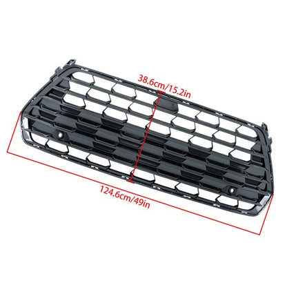 Solid Spare Lower Bumper Grille Dark Gray With Sensor Holes For Toyota Grand Highlander 2024