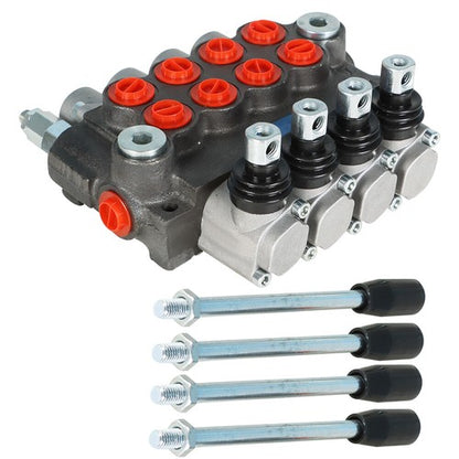 Solid Spare 4 Spool Hydraulic Directional Control Valve 11gpm Double Acting Cylinder New