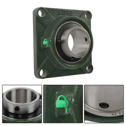 Solid Spare 4PCS UCF212-39 Pillow Block Bearing 2-7/16" Bore 4 Bolt Solid Base Self-Aligning