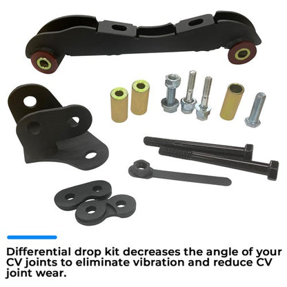 Solid Spare 2-4" Differential Drop Lift Kit For 1988-1999 GMC/Chevy K1500/K2500 4WD Yukon