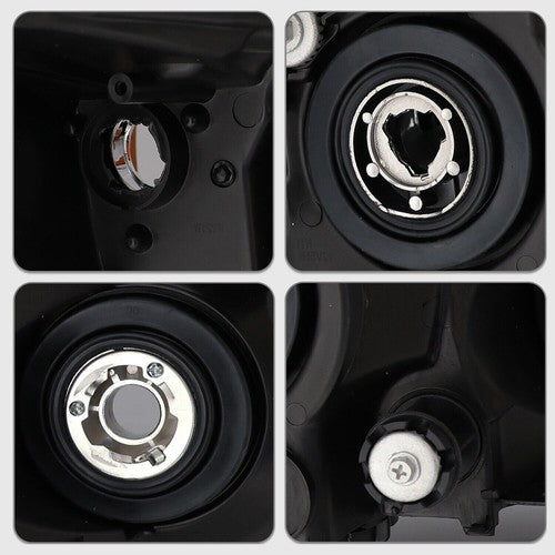 For 2013-2015 Honda Accord Sedan Pair Projector Headlights Halogen Headlamps Set