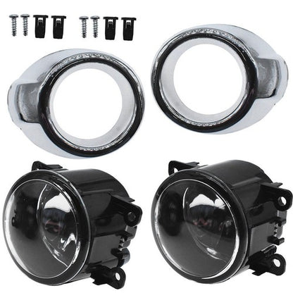 Solid Spare For Ford Focus 12-14 Bumper Lamp Fog Lights Driving Lights & Chrome Cover Bezel