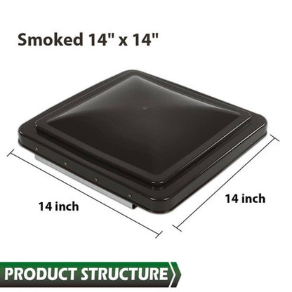 Solid Spare New 2pcs Smoke 14" x 14" Replacement Roof Vent Cover Camper RV Trailer Ventline
