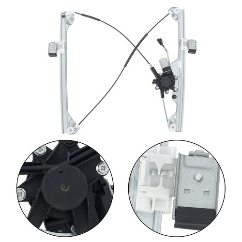 Solid Spare For Chevy Silverado GMC Sierra 2007-2014 1 Pair Window Regulator w/ Motor