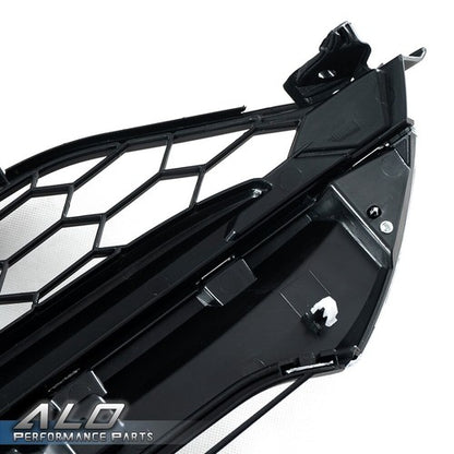 Solid Spare Fit For 2017-2019 Honda CRV CR-V Front Bumper Upper Grille Grill Black Chrome