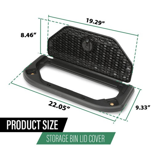 Solid Spare Storage Box Lid Cover Black Fit For 2019-2024 Dodge Ram 1500 5YM17TX7AE