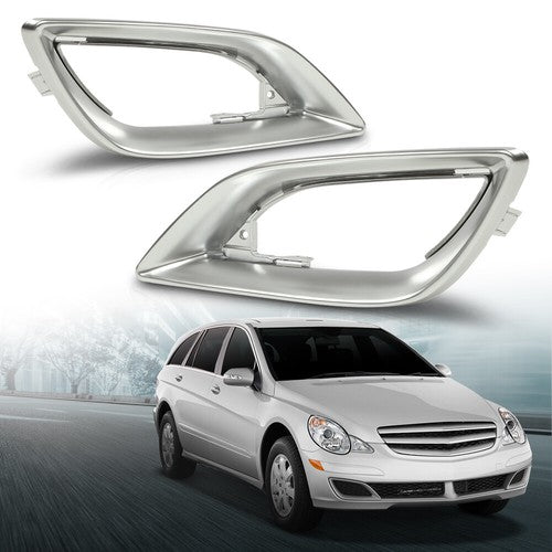 Solid Spare Fit For 06-10 Mercedes-Benz R Class Front Bumper Fog Light Trim Left+Right