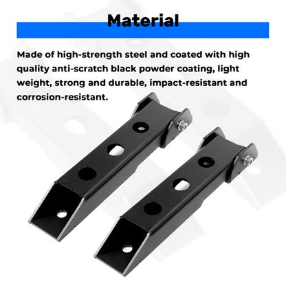 Solid Spare Pair Rear Tailgate Door Hinges Set Powder Coated for Jeep Wrangler JK 2007-2018