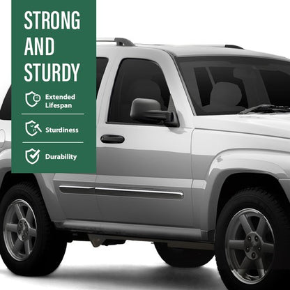 Solid Spare Fit For 2002-2007 Jeep Liberty 4 Door Slip-on Outer Rocker Panels Left+Right