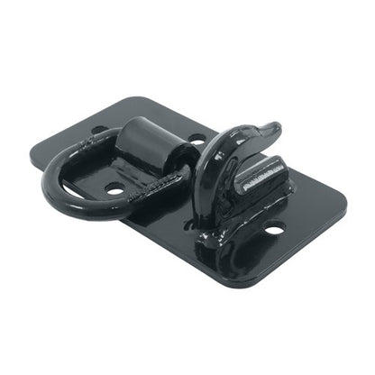 Solid Spare 2 Pack Tractor Bucket Hooks with Tie down Ring, Grade 70 Forged Steel Black