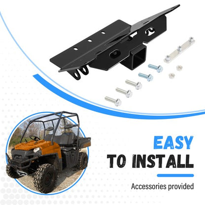 Solid Spare Front 2" Receiver Hitch Plow Mount For Polaris Ranger 500 570 800 Midsize 09-24