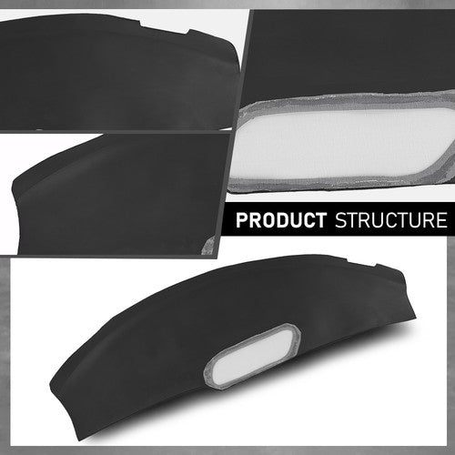 Solid Spare Fit For 1993-1996 Pontiac Firebird TPE Dashboard Dash Cover Cap Overlay Black