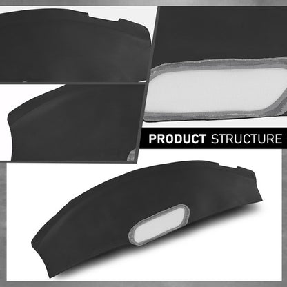 Solid Spare Fit For 1993-1996 Pontiac Firebird TPE Dashboard Dash Cover Cap Overlay Black