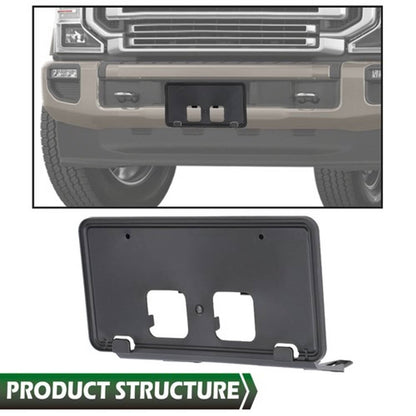 Solid Spare Fit For 2020-2022 Ford F250 F350 Super Duty Front Bumper License Plate Bracket