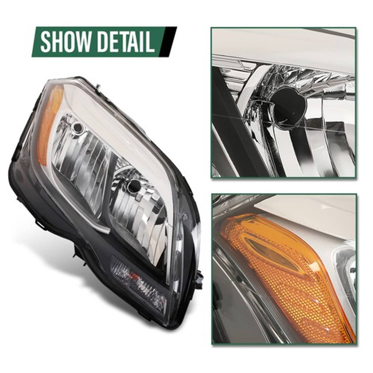 Solid Spare Halogen Headlights Left+Right Fit For 2013 2014 2015 Mercedes Benz GLK250 GLK350