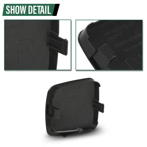 Solid Spare Fit For 2009-2012 Toyota RAV4 Front Bumper Tow Hook Eye Cover Left+Right Side