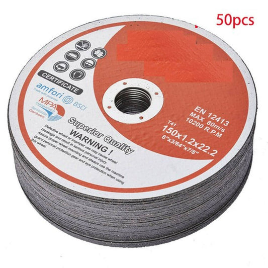 Solid Spare Cutting Discs 50 Pack 6"x.045"x7/8" Cut-off Wheel - Metal & Stainless Steel