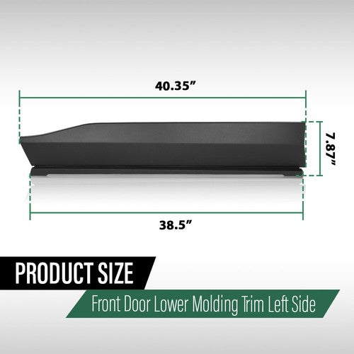 Solid Spare Fit For 2019-2022 Toyota RAV4 Front Left Door Lower Molding Trim Garnish Panel