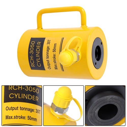Solid Spare 30 Ton Hydraulic Hollow Ram Cylinder 2in / 50mm Stroke Working Single Acting
