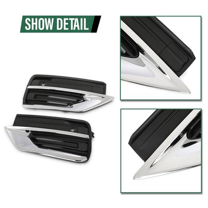 Solid Spare Fit For 2020-2024 Volvo XC90 Front Bumper Insert Fog Light Cover Left+Right