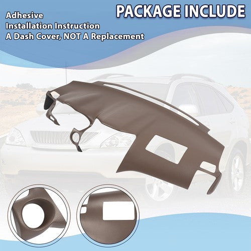 Solid Spare Molded Dash Cover Overlay Cap Tan Brown For 2004-2009 Lexus RX330 RX350 RX400H
