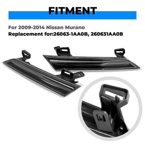 Solid Spare 2Pcs For Nissan Murano 2009 - 2014 Left+Right Side Reflector Headlight Panel NEW