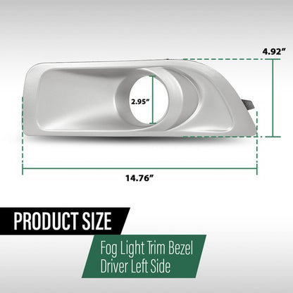 Solid Spare Fit For 2010-2012 Subaru Outback Front Bumper Fog Light Bezel Lamp Trim Left