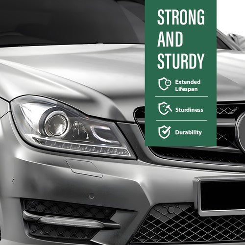 Solid Spare Fit For 11-15 Mercedes-Benz C Class W204 Headlight Replacement Lens Right Side