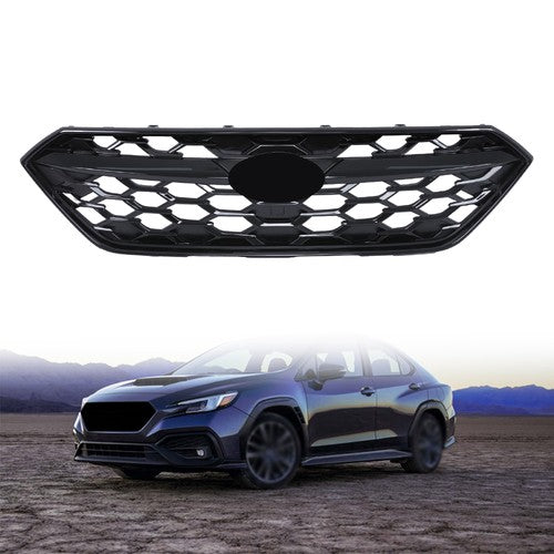 Solid Spare Compatible For Subaru WRX 2022 2023 2024 Front Bumper Center Honeycomb Grille