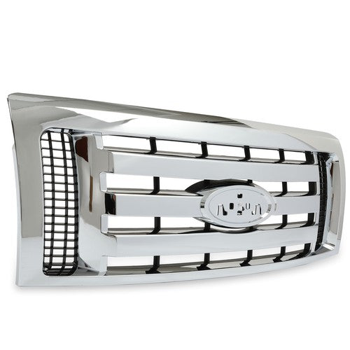 Solid Spare For 2009-2012 13 14 Ford F-150 F150 XLT Front Upper Bumper Grille Grill Chrome