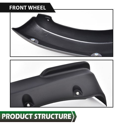 Solid Spare Pocket Rivet Style Bolt on Fender Flares Fit For 2019-2023 Chevy Silverado 1500