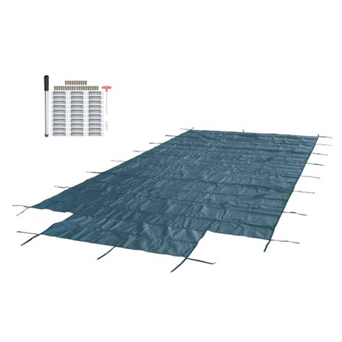 Solid Spare Pool Safety Cover Includes Safety Net & Installation Tools Mesh Solid Pool Cover