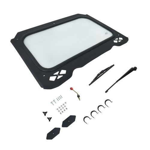 Solid Spare For Polaris RZR 900 1000 Turbo 2014-2018 Full Glass Windshield W/Wiper Front