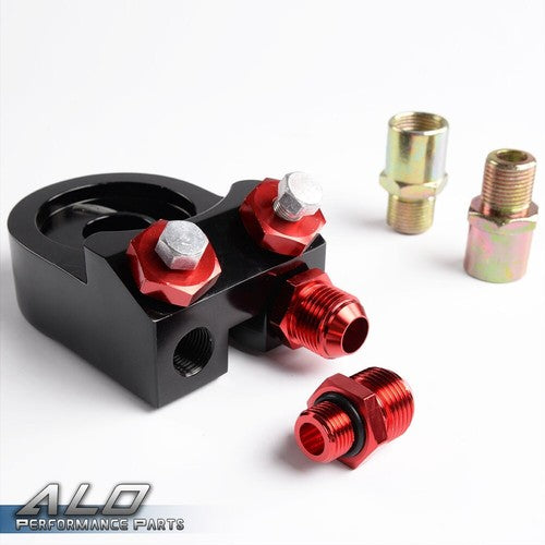 Solid Spare Universal 30 Row 10AN Transmission Engine Oil Cooler + Filter Adapter Kit