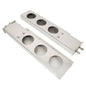 Solid Spare Stainless Steel 30" Mud Flap Hanger w/ Light Cutouts Spring Loaded 2 1/2 Pattern