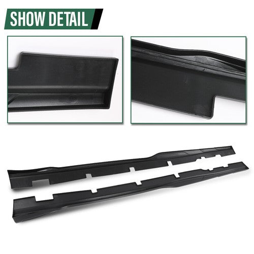 Solid Spare Body Kit Glossy Black Side Skirts Rocker Panel Fit For 15-23 Charger Widebody