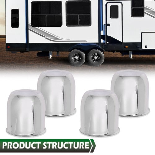 Solid Spare 4pcs Center Cap For Weld Draglite 5 Lug 3.25" Trailer Wheel Rims Center Bore